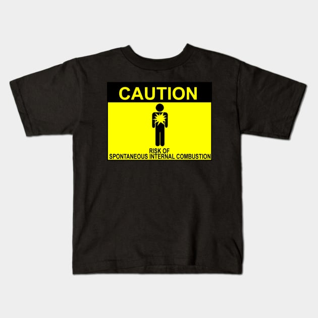 CAUTION risk of explosion Kids T-Shirt by toastercide